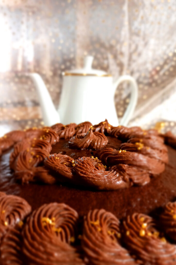 saftiger Schokokuchen mit Schokoganache